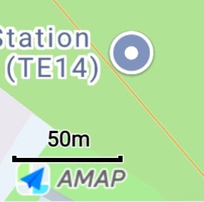 Android Maps SDK map showing the scale bar control with distance measurement display