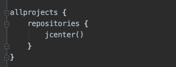 Android build.gradle file showing the completed Maven repository and dependency configuration for AMAP Navigation SDK