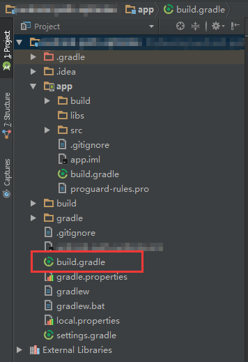 Android project-level build.gradle file showing the Maven repository configuration for Gradle SDK integration
