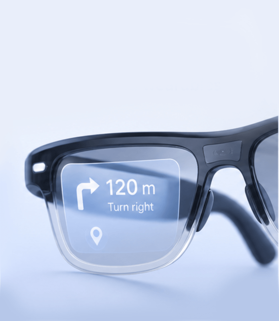 Smart glasses and a wearable display with location guidance